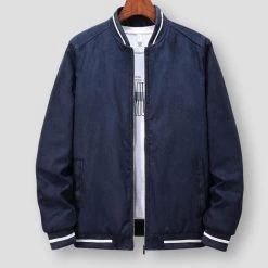 Tika Dropshipping Store Sky Madrid Suede Baseball Jacket