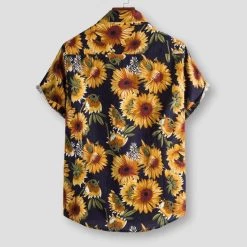 987 Crooked Store Men's Apparels Sky Madrid Sunflower Beach Shirt 8 987 Crooked Store Men's Apparels Sky Madrid Sunflower Beach Shirt