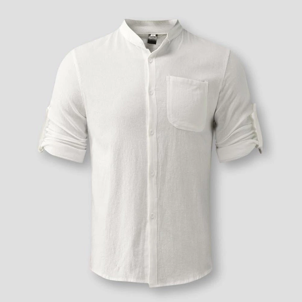 987 Crooked Store Sky Madrid Toulon Linen Shirt Men's Apparels 3 987 Crooked Store Sky Madrid Toulon Linen Shirt Men's Apparels