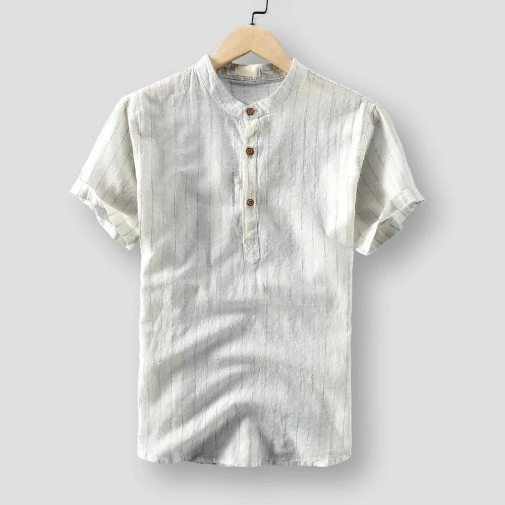 FREDD-MARSHALL Men's Store Sky Madrid Cozumel Linen Shirt 4 FREDD-MARSHALL Men's Store Sky Madrid Cozumel Linen Shirt