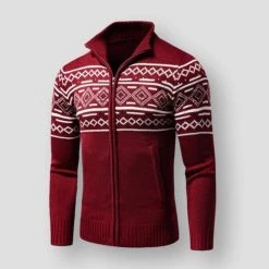 Luulla Store North Royal Cashmere Mock Turtleneck Cardigan Men's Apparels