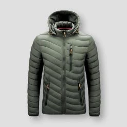 CHAIFENKO Series Store North Royal Quilted Water-Resistant Hooded Parka Men's Apparels