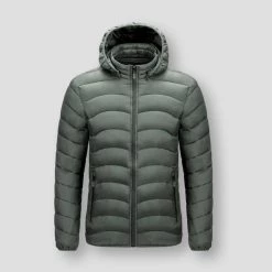 AIOPESON Official Store Sky Madrid Hooded Quilted Jacket Men's Apparels