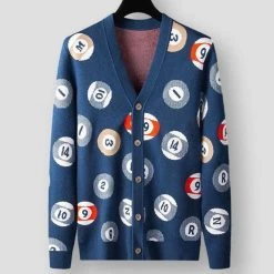 DYXUE Official Store North Royal Billiard Wool Cardigan