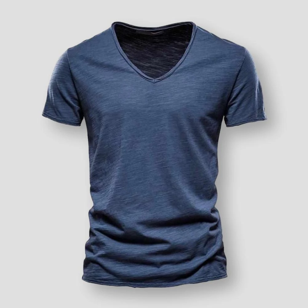 NEGIZBER Trend Store North Royal Casual V-Neck T-Shirt Men's Apparels 8 NEGIZBER Trend Store North Royal Casual V-Neck T-Shirt Men's Apparels