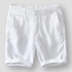 BOKCHOY Official Store Sky Madrid Thibaud Linen Shorts Men's Apparels