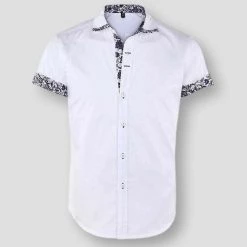 Dioufond Official Store Men's Apparels Sky Madrid Lanai Short Sleeve Shirt