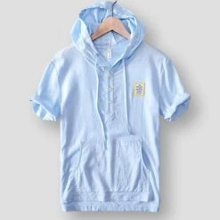 JXKHOMN Store Sky Madrid Bludenz Linen Shirt