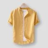 Moringcute Store Sky Madrid Fribourg Linen Shirt Men's Apparels