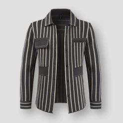 Mens Wardrobe Store North Royal Chablis Striped Shirt Men's Apparels