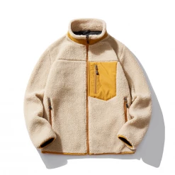 Shop900235354 Store Men's Apparels Sky Madrid Contrast Fleece Jacket