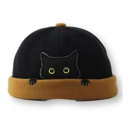 Walk Into Trendy Store Sky Madrid Knitted Cat Melon Hat Men's Apparels
