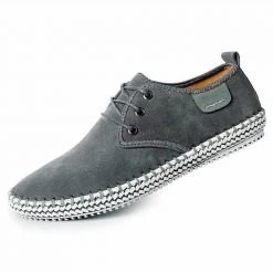 HSXLZK Store Casual Genuine Suede Leather Shoes