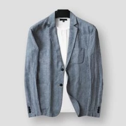 Large Men Shirts High Quality Store Men's Apparels Sky Madrid Bourget Linen Blazer