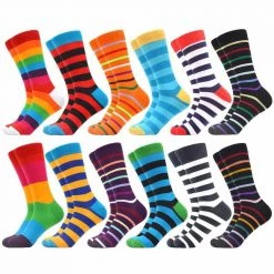 Sanzetti Official Store Men's Apparels North Royal Colorful Striped Crew Socks