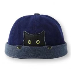 Walk Into Trendy Store Sky Madrid Knitted Cat Melon Hat Men's Apparels