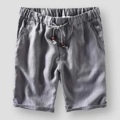 M Cotton Linen Store Men's Apparels Sky Madrid Waipahu Linen Shorts