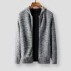 SHISENBU Official Store Sky Madrid Hooded Wool Cardigan