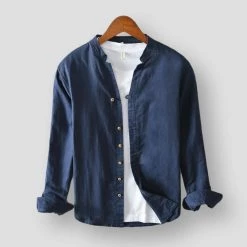 MOGELAISI Official Store Men's Apparels North Royal Redon Linen Shirt