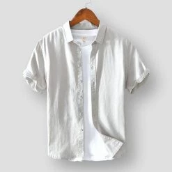 MOGELAISI Official Store Sky Madrid Yuma Linen Shirt