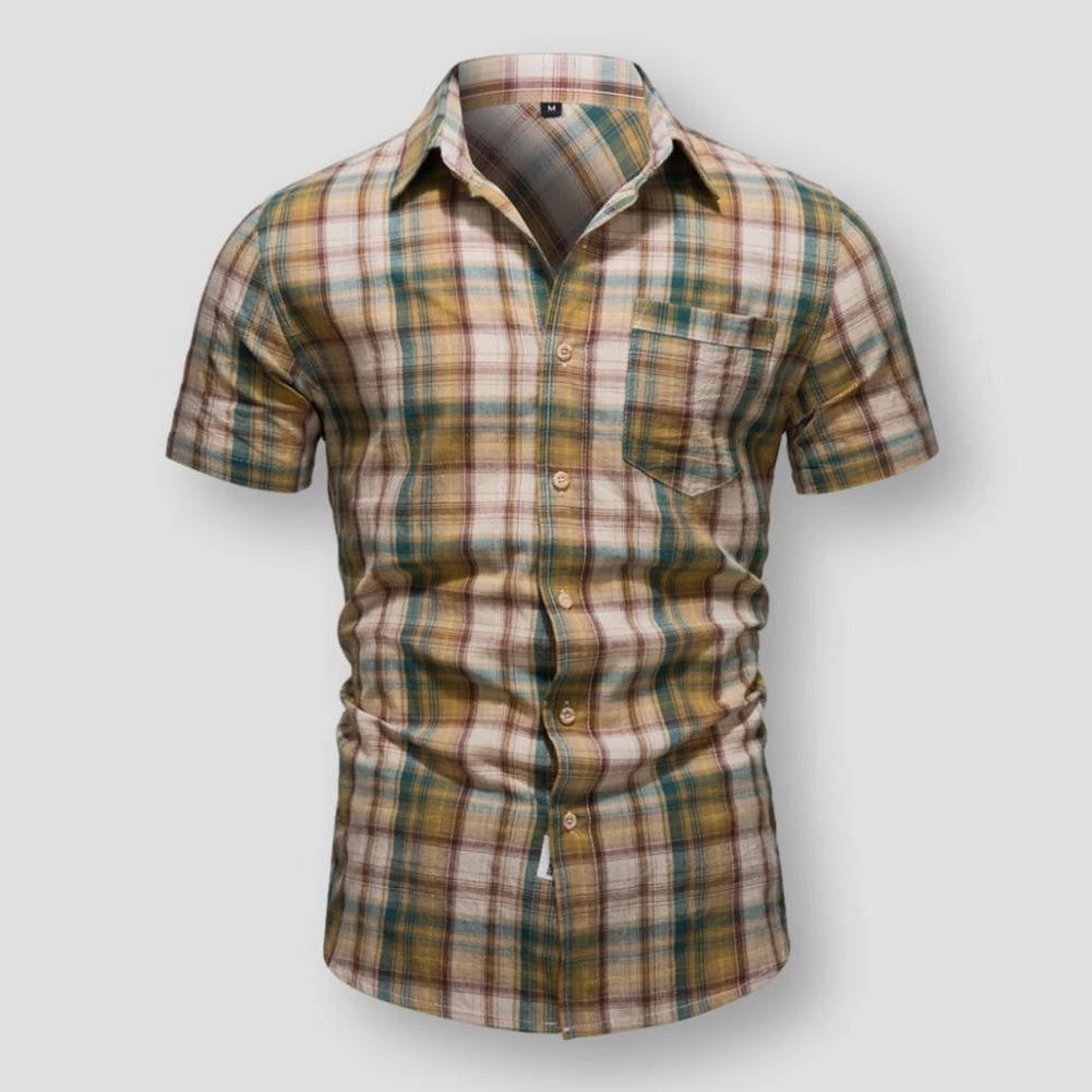 AIOPESON Official Store Men's Apparels North Royal Bouillon Plaid Shirt 3 AIOPESON Official Store Men's Apparels North Royal Bouillon Plaid Shirt
