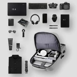 QUVLEN Official Store Men's Apparels Sky Madrid Waterproof Laptop Backpack