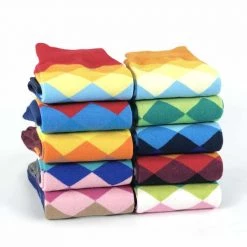 FYYPIIN Light Up The World Boutique Store Saint Morris Rainbow Diamond Socks (10) Men's Apparels 5 FYYPIIN Light Up The World Boutique Store Saint Morris Rainbow Diamond Socks (10) Men's Apparels
