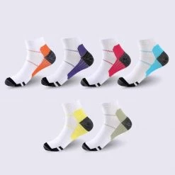 YWSNHMY Official Store Miles Ankle Compression Socks (6 Pairs) Men's Apparels