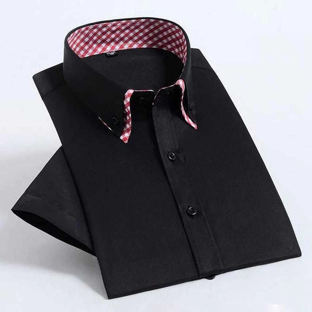 YaoMan E-Commerce Co.,Ltd. Store Sky Madrid Plaid Collar Short Sleeve Shirt 7 YaoMan E-Commerce Co.,Ltd. Store Sky Madrid Plaid Collar Short Sleeve Shirt