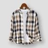 MOGELAISI Official Store Men's Apparels Sky Madrid Plaid Linen Shirt 2 MOGELAISI Official Store Men's Apparels Sky Madrid Plaid Linen Shirt