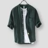 BOKCHOY Official Store Saint Morris Paimpont Linen Shirt Men's Apparels