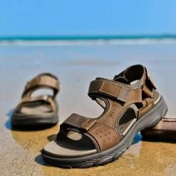 Yubaby Store Men's Apparels North Royal Leather Stream Sandals