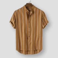 Moon Mogul Sky Madrid Chantilly Striped Shirt Men's Apparels