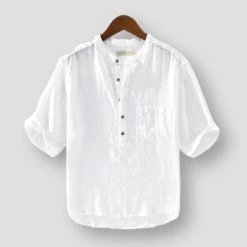 M Cotton Linen Store Sky Madrid Potenza Linen Shirt