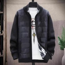 Xiaojin999 Store Men's Apparels Casual Puffer Cardigan