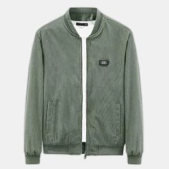 DUOFIER Men's Store Sky Madrid Corduroy Baseball Jacket Men's Apparels