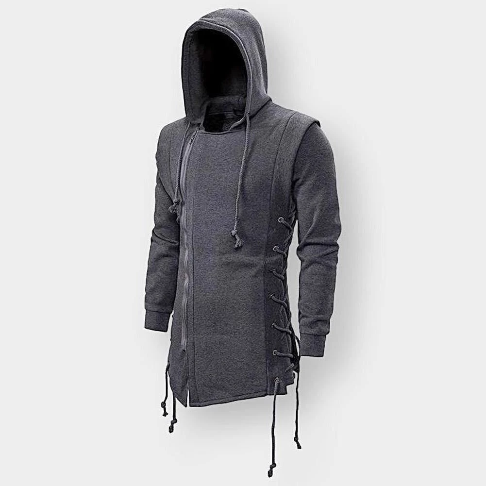 YiBaoXin Store Men's Apparels Saint Morris Lace Up Longline Hoodie 6 YiBaoXin Store Men's Apparels Saint Morris Lace Up Longline Hoodie