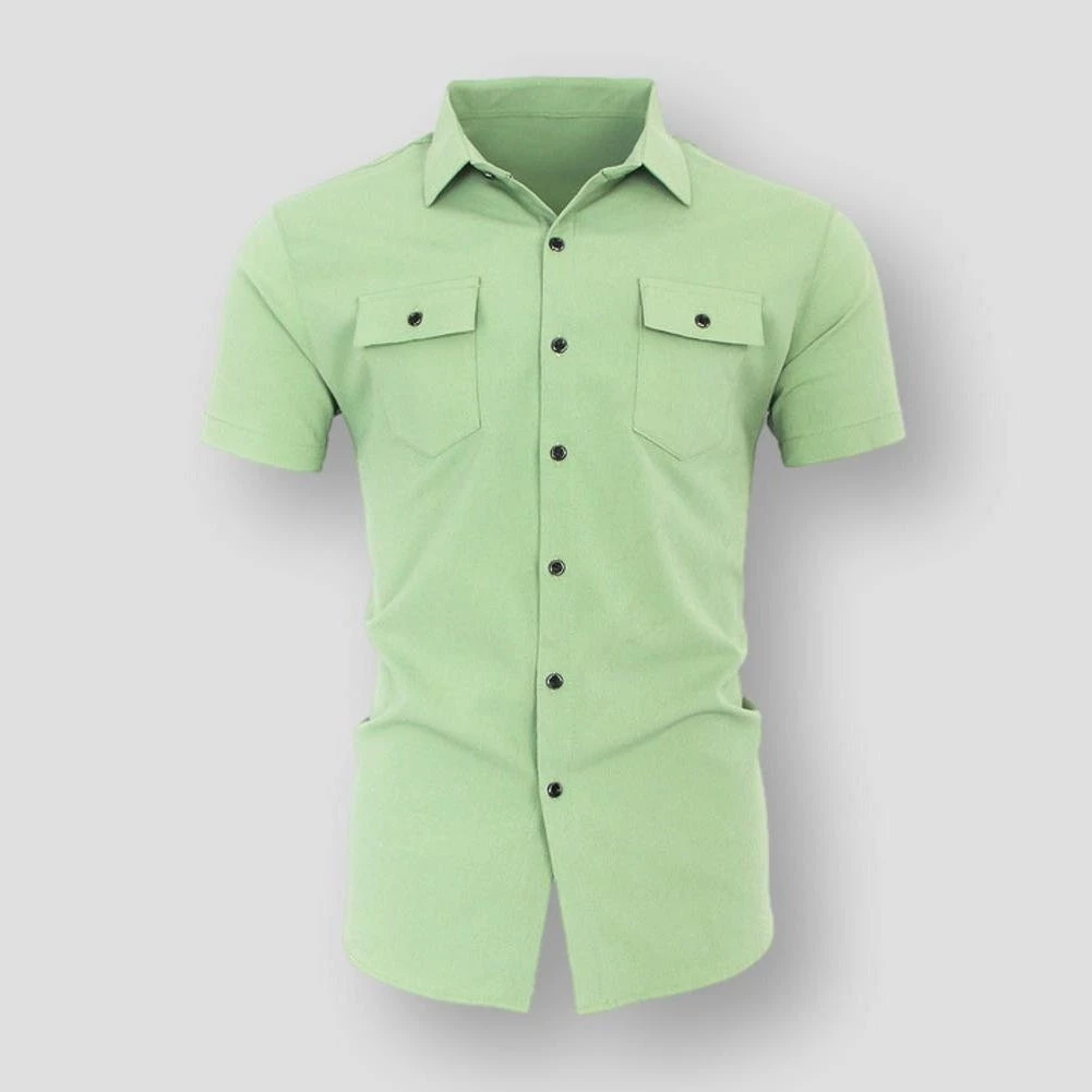 ZLITTLELAZY Official Store North Royal Gilford Cotton Shirt Men's Apparels 5 ZLITTLELAZY Official Store North Royal Gilford Cotton Shirt Men's Apparels