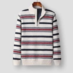 Moon Mogul Men's Apparels Saint Morris Striped Knitted Sweater