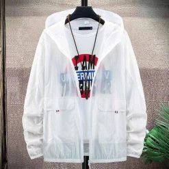 Anbican Factory Store Sky Madrid Sun Protection Hooded Jacket Men's Apparels