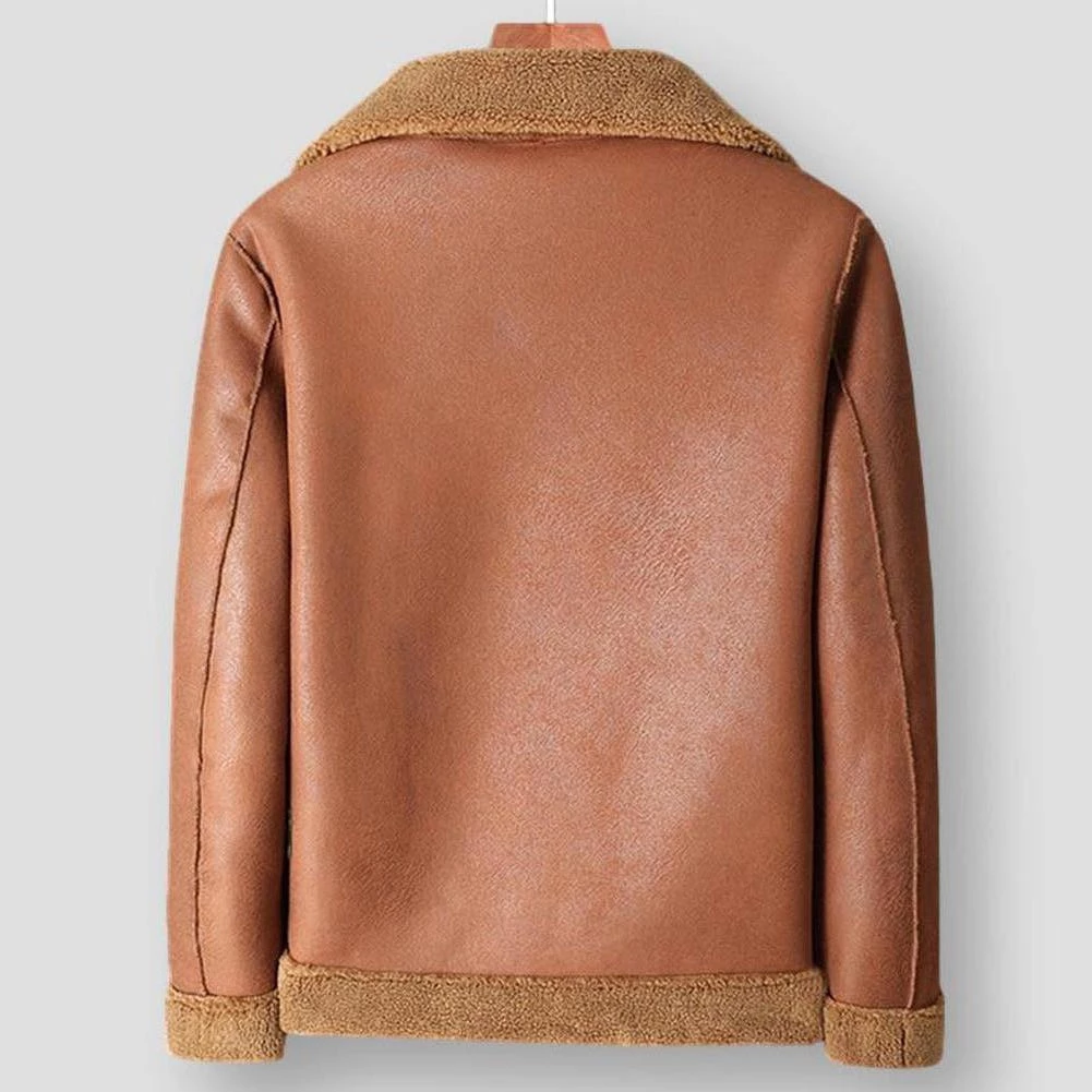 Anbican Factory Store Saint Morris Leather Fleece Biker Jacket Men's Apparels 6 Anbican Factory Store Saint Morris Leather Fleece Biker Jacket Men's Apparels