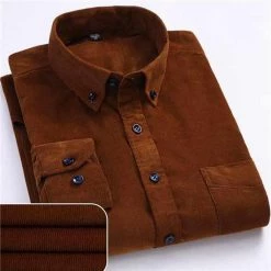 Sinwoyan Online Store Sky Madrid Casual Corduroy Shirt