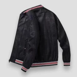 Acong Store Sky Madrid Plaid Baseball Jacket Men's Apparels