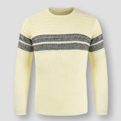 Shop911555224 Store Men's Apparels Sky Madrid Striped Knitted Pullover
