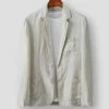 Trendy Persons Store Sky Madrid Pocket Linen Blazer Men's Apparels 1 Trendy Persons Store Sky Madrid Pocket Linen Blazer Men's Apparels