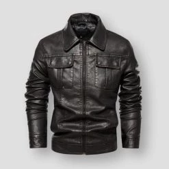 FREDD-MARSHALL Men's Store Sky Madrid Leather Austin Jacket 12 FREDD-MARSHALL Men's Store Sky Madrid Leather Austin Jacket