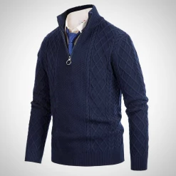 Grace Karin Online Store Saint Morris Cable Knit Turtleneck Pullover Men's Apparels