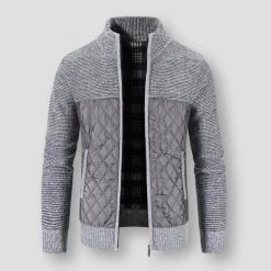 King Billion Official Store Men's Apparels Saint Morris Quilted Wool Cardigan