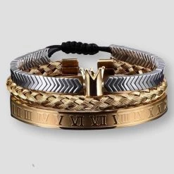 ATTYIRENA Official Store Sky Madrid Stainless Steel Roman Crown Bracelet Set (3 Pcs) Men's Apparels 8 ATTYIRENA Official Store Sky Madrid Stainless Steel Roman Crown Bracelet Set (3 Pcs) Men's Apparels