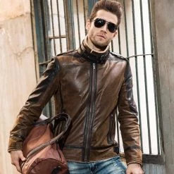 FLAVOR LEATHER JACKETS Men's Apparels Gabriel Vintage Leather Jacket